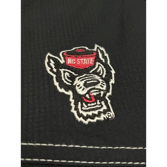 Columbia PFG Shirt Medium Black Button-Down Short Sleeve Vented NC State Logo - Picture 5 of 11